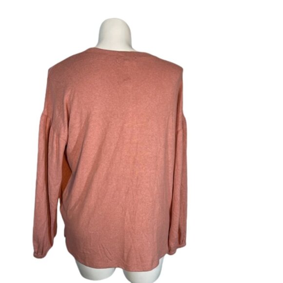 Madewell Plus Dreamiest Knit Long-Sleeve Tee Soft Pink dusty rose coral - Picture 4 of 10